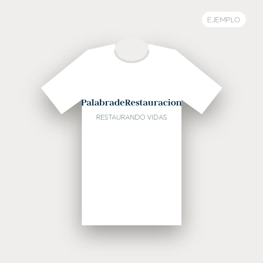 Imagen de ejemplo: Camiseta Palabra de Restauración