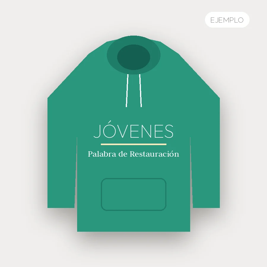Imagen de ejemplo: Sudadera Jóvenes – ejemplo
